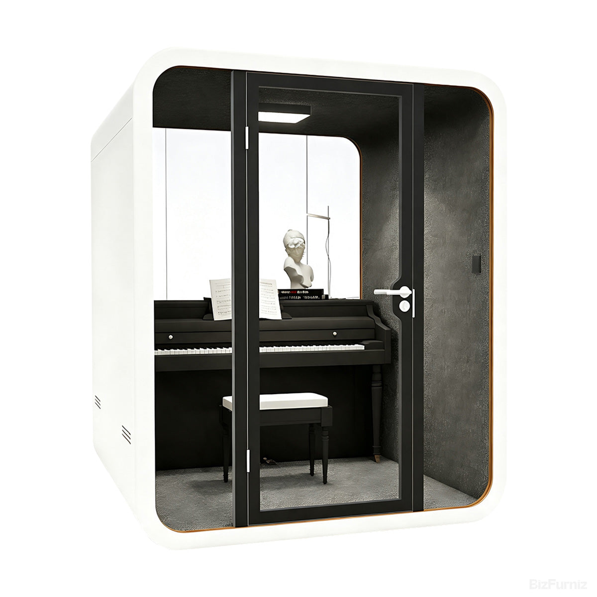 Soundproof Booth with Ventilation, Power Outlets and Mobile Casters product photo 7