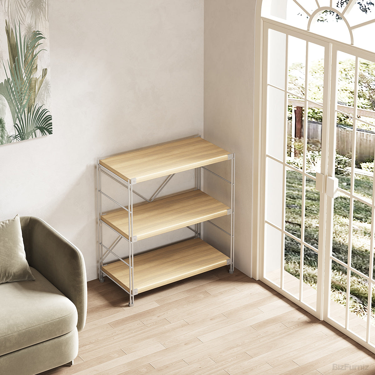 Multi-tier Bookshelf or Storage Rack for Home Office, Living Room, and Kitchen product view 3