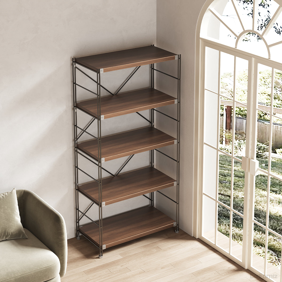 Multi-tier Bookshelf or Storage Rack for Home Office, Living Room, and Kitchen product view 9