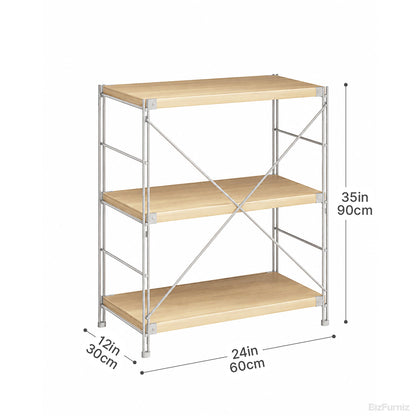 Multi-tier Bookshelf or Storage Rack for Home Office, Living Room, and Kitchen product view 4