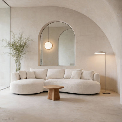 320cm Curved Sectional Sofa with Solid Wood Frame and Cloud-Soft Padding for 4-6 People product view 10