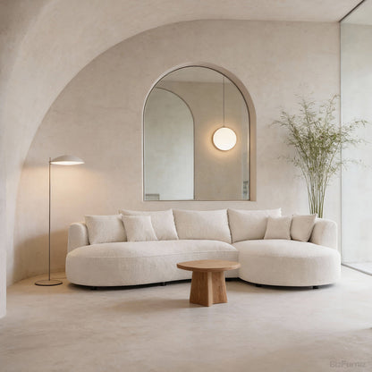 320cm Curved Sectional Sofa with Solid Wood Frame and Cloud-Soft Padding for 4-6 People product view 2