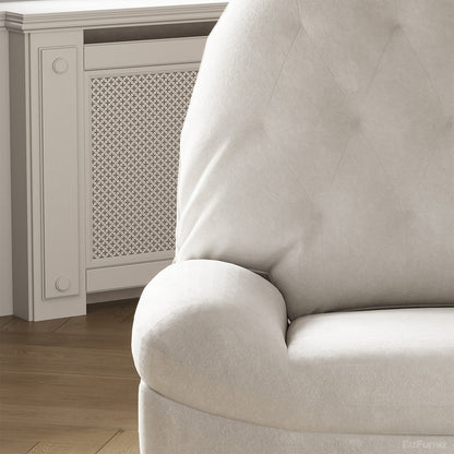 Luxury Cream Suede Recliner Chair with Phone Holder, Footrest, and USB Port product view 4