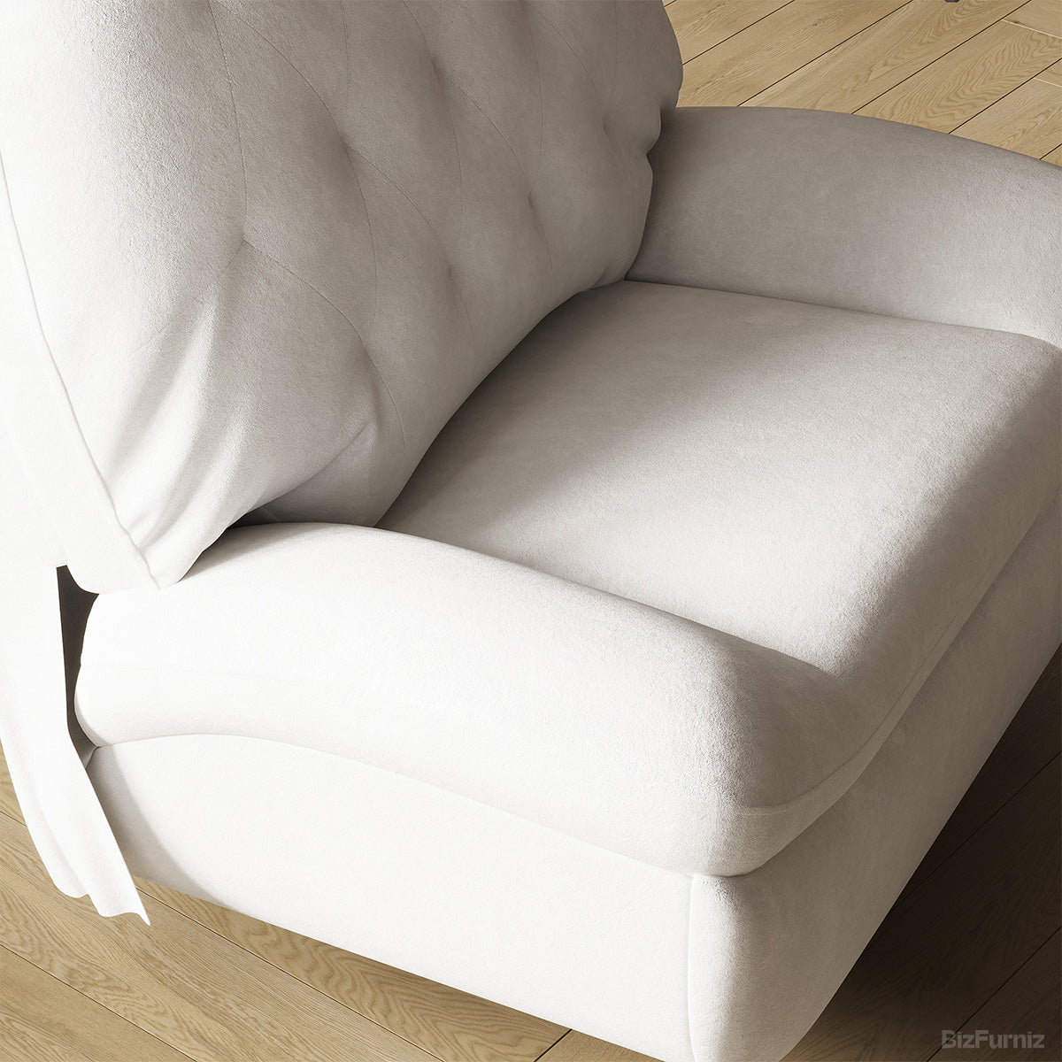 Luxury Cream Suede Recliner Chair with Phone Holder, Footrest, and USB Port product view 5