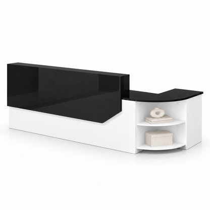 Reception Counter with LED Lighting and Minimalist Design