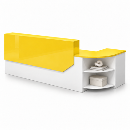 Reception Counter with LED Lighting and Minimalist Design