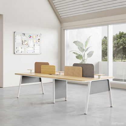 280cm 4-person Office Desk with Partition and Cable Management product view 3