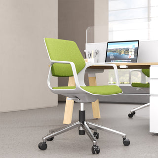 White and Lime Office Chair - Contemporary Ergonomics for the Modern Workspace for modern office workspace